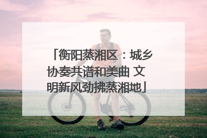 衡阳蒸湘区：城乡协奏共谱和美曲 文明新风劲拂蒸湘地