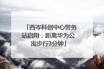 西岑科创中心警务站启用，距离华为公寓步行3分钟