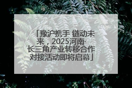 豫沪携手 链动未来，2025河南·长三角产业转移合作对接活动即将启幕