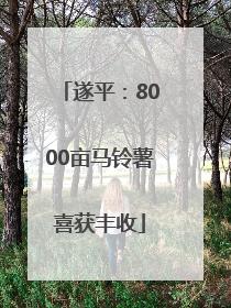 遂平：8000亩马铃薯喜获丰收
