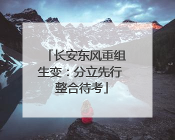 长安东风重组生变：分立先行 整合待考