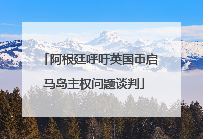 阿根廷呼吁英国重启马岛主权问题谈判