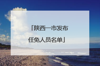 陕西一市发布任免人员名单