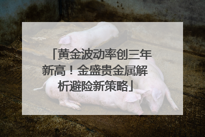 黄金波动率创三年新高！金盛贵金属解析避险新策略