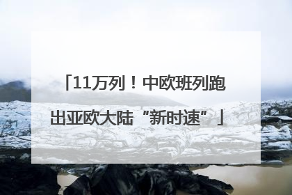 11万列！中欧班列跑出亚欧大陆“新时速”