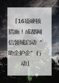 16项硬核措施！成都网信领域启动“助企护企”行动