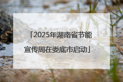 2025年湖南省节能宣传周在娄底市启动
