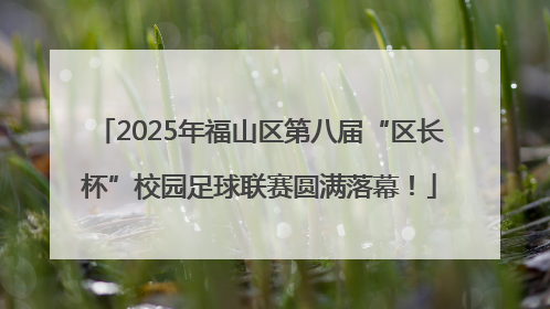 2025年福山区第八届“区长杯”校园足球联赛圆满落幕！