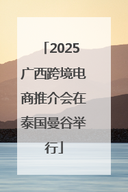 2025广西跨境电商推介会在泰国曼谷举行