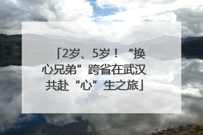 2岁、5岁！“换心兄弟”跨省在武汉共赴“心”生之旅