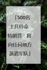 500名士兵待命 特朗普：将向任何地方派遣军队