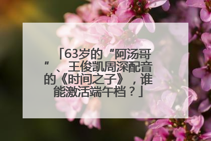 63岁的“阿汤哥”、王俊凯周深配音的《时间之子》，谁能激活端午档？